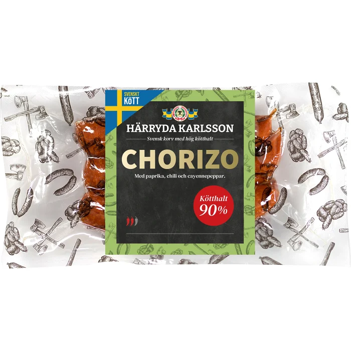 Chorizo 90% Kötthalt 270g Härryda Karlsson