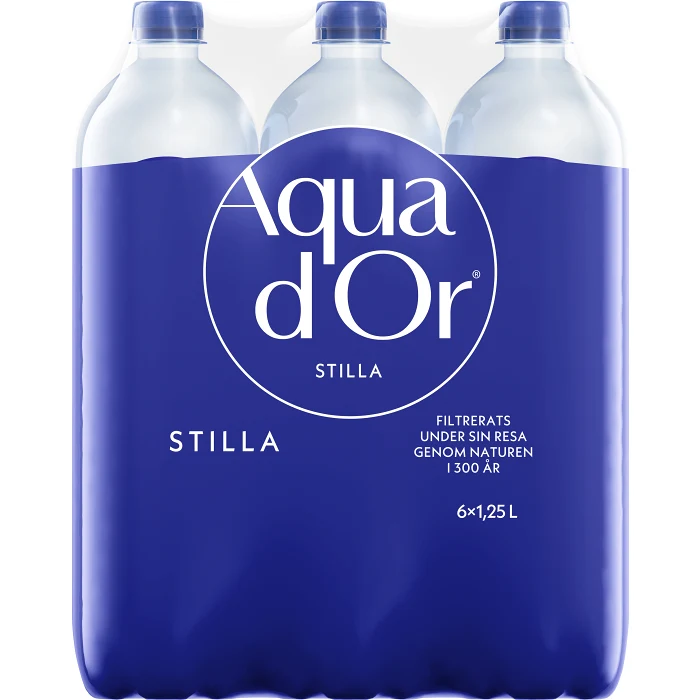 Naturligt mineralvatten Stilla 6-p 125cl Aqua d'or
