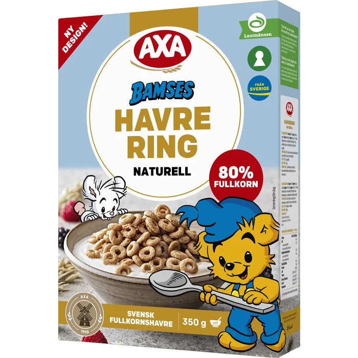 Havrering naturell 350g AXA