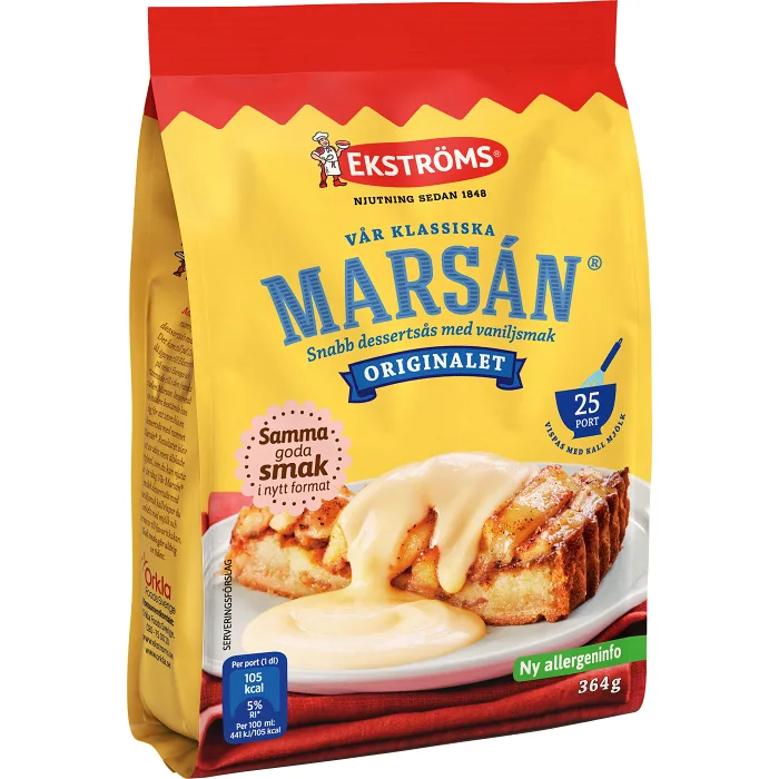 Marsán snabb dessertsås 25 port 364g Ekströms