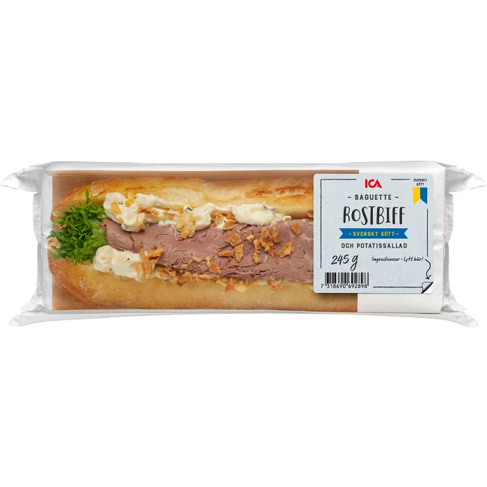Baguette Rostbiff Potatissallad 245g ICA