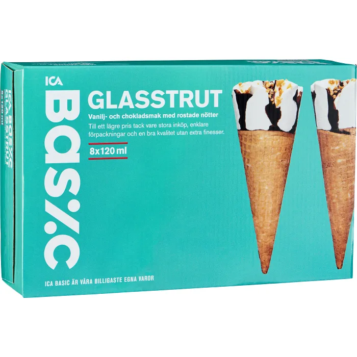 Glasstrut Vanilj Choklad 8-p 120ml ICA Basic