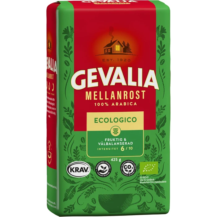 Bryggkaffe Mellanrost Ekologisk 425g KRAV Gevalia