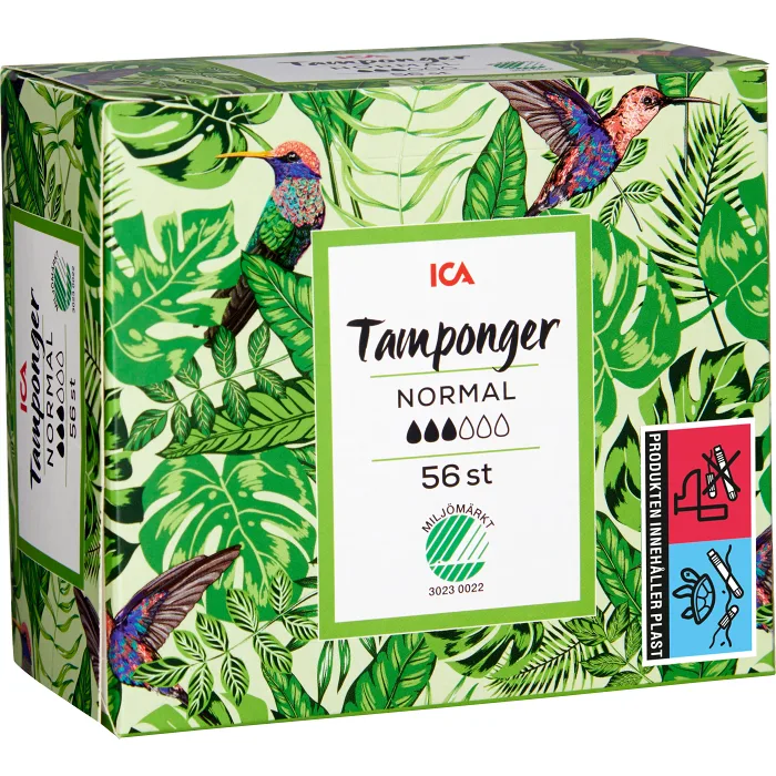 Tampong Normal 56-p Miljömärkt ICA
