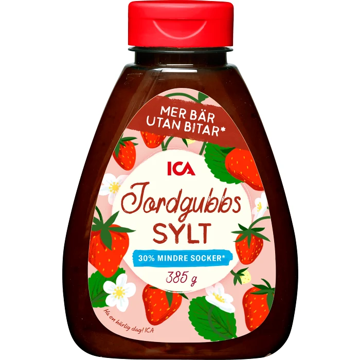Jordgubbssylt mindre socker 385g ICA