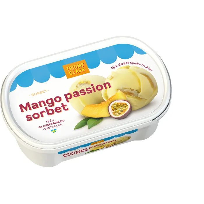 Sorbet Mango & passionsorbet 500ml Triumf Glass