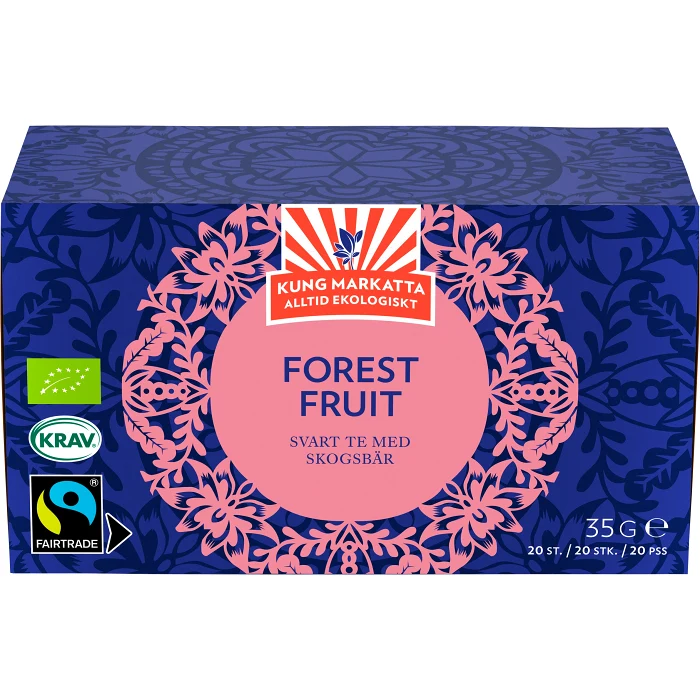 Svart Te Forest Fruit 35g Kung Markatta