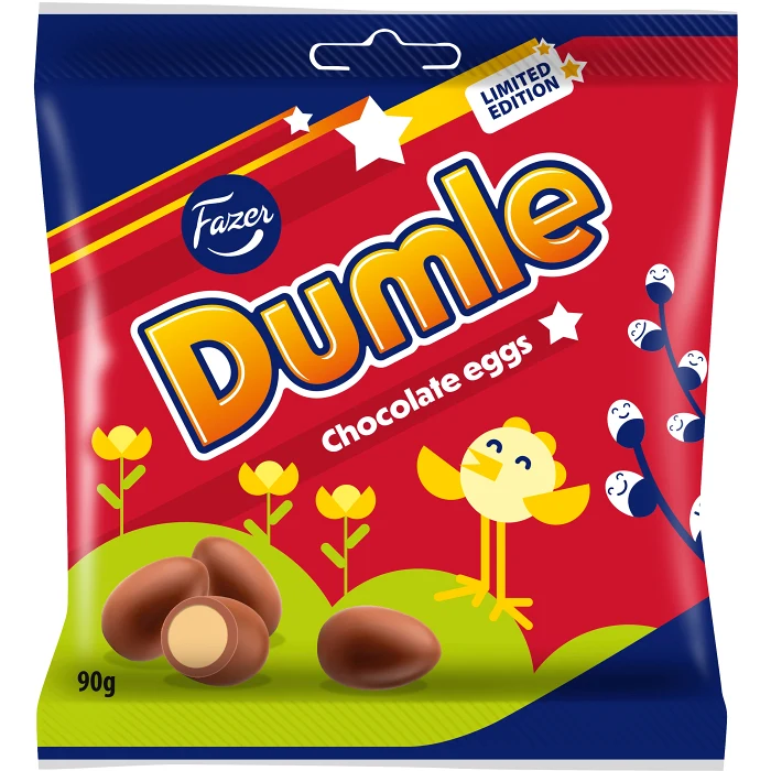 Chokladpåse Dumle Chokladägg 90g Fazer