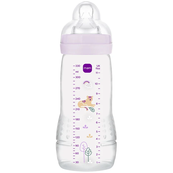Nappflaska Blandade färger 330ml 4m+ MAM