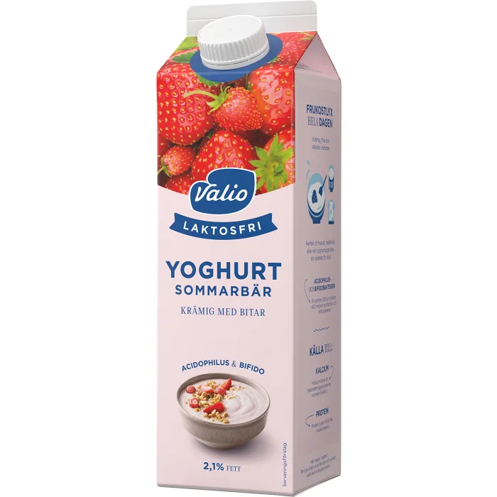 Fruktyoghurt Sommarbär Laktosfri 2,1% 1l Valio
