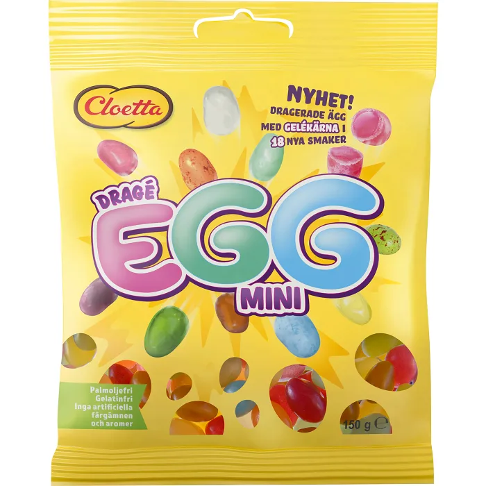 Godis Dragé Egg Mini 150g Cloetta