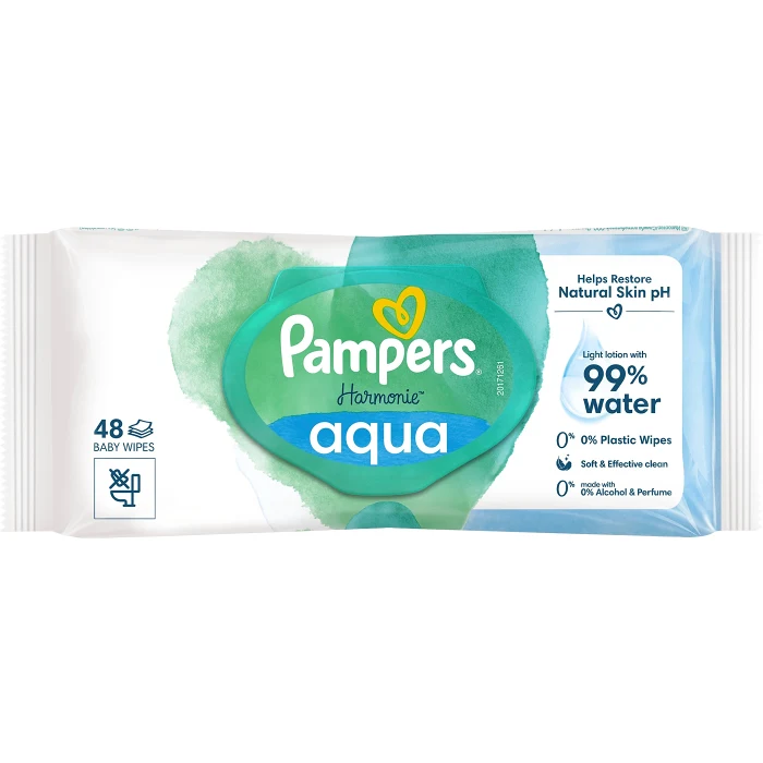 Våtservetter Aqua Harmonie Wipes 48p Pampers