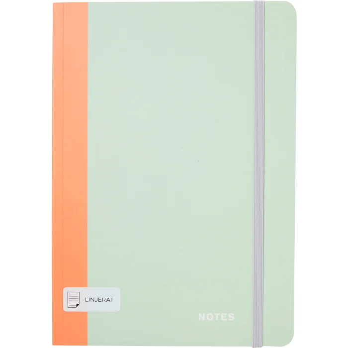 Anteckningsbok Emma A5 grön/orange