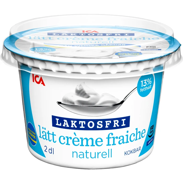 Lätt Crème fraiche Laktosfri 13% 2dl ICA