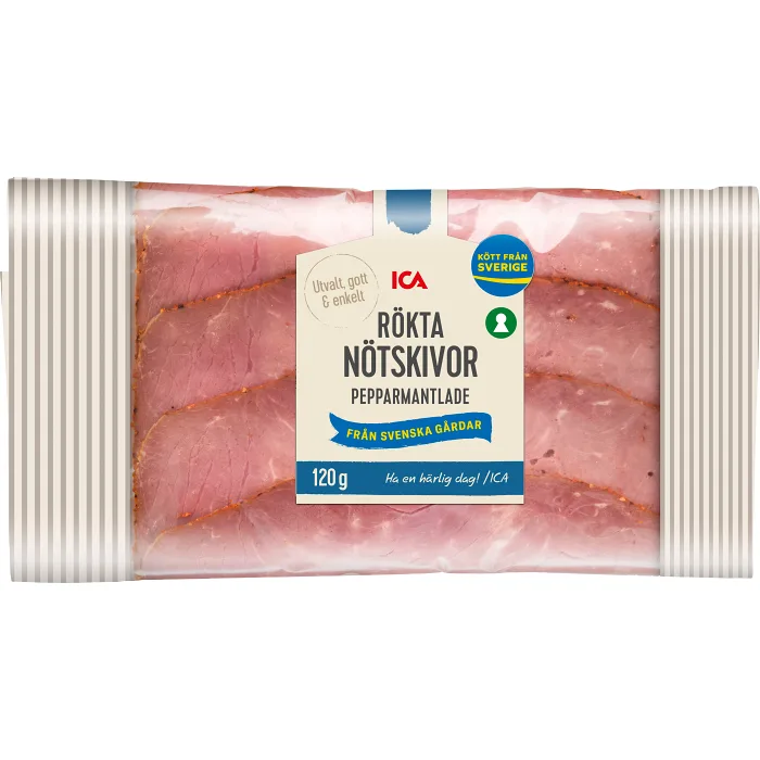 Nötskivor Rökta Pepparmantlade 120g ICA