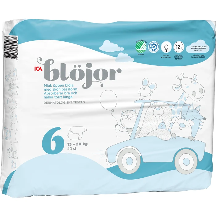 Öppna Blöjor Strl 6 13-20kg 40-p ICA