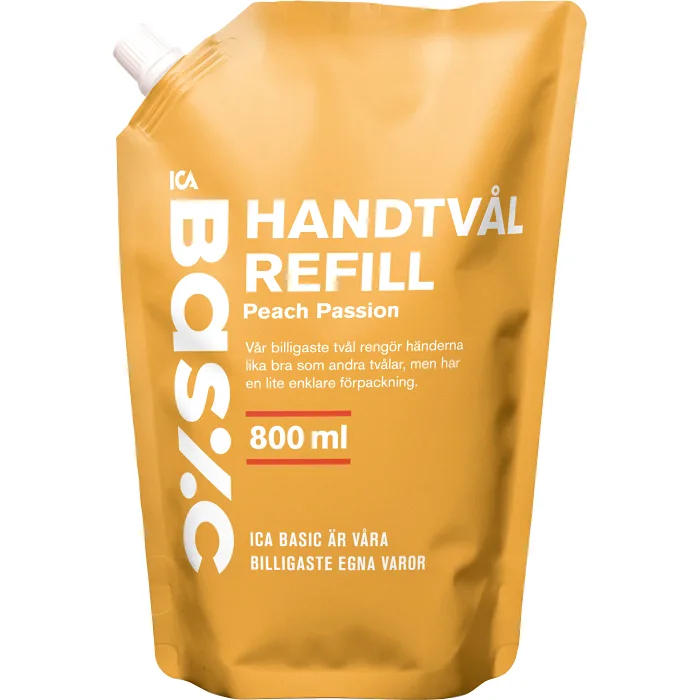 Handtvål Refill Peach Passion 800ml ICA Basic