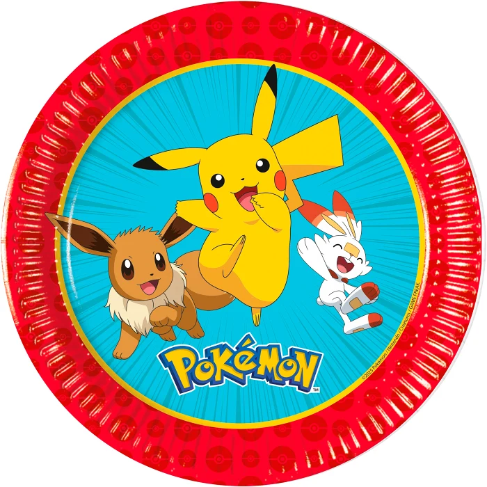 Tallrik Pokemon 20cm 8-p Decorata Party