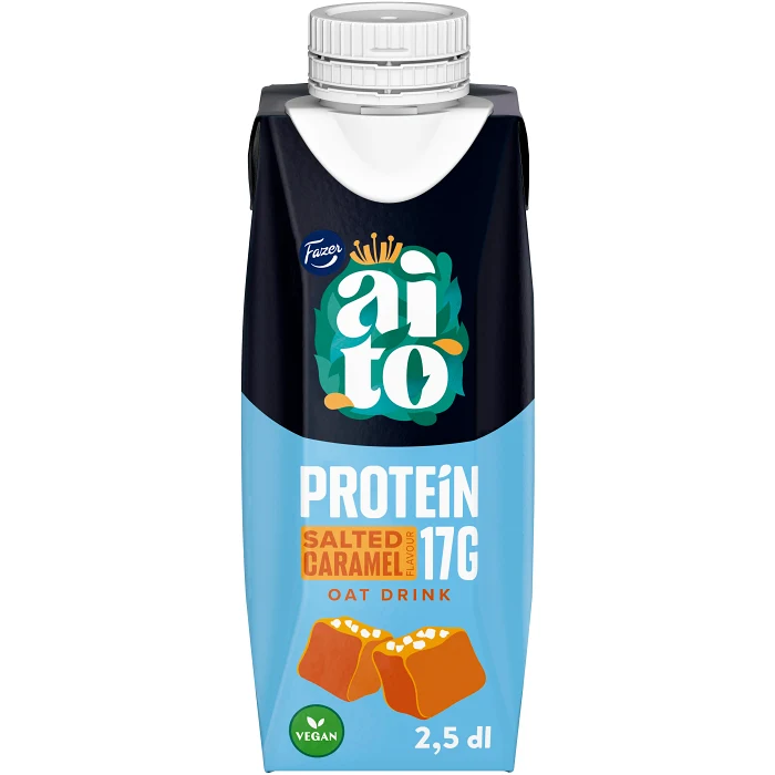 Proteinhavredryck Salted Caramel 0,8% 250ml Fazer Aito