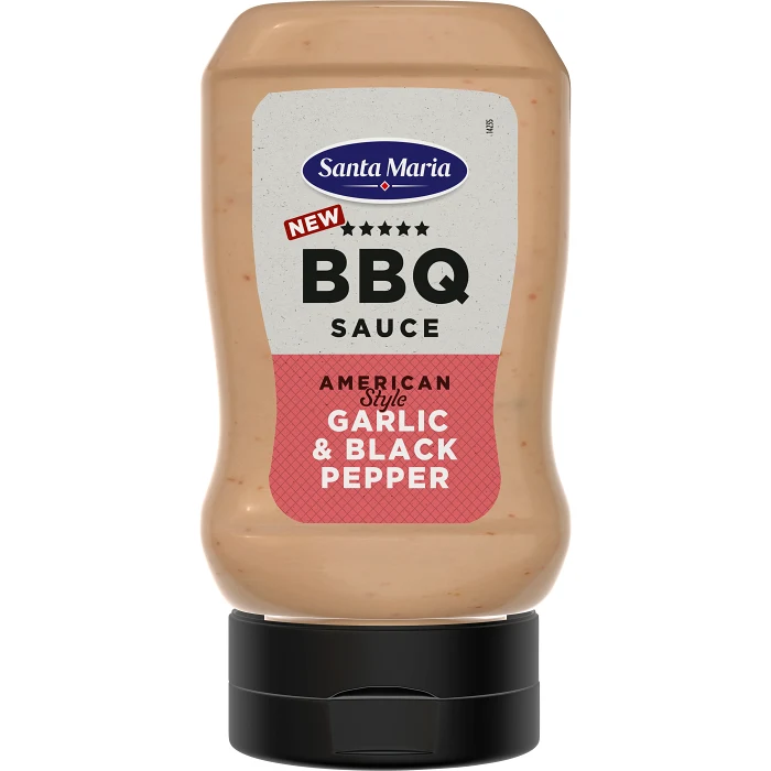 BBQ Sauce Garlic Black Pepper 280g Santa Maria