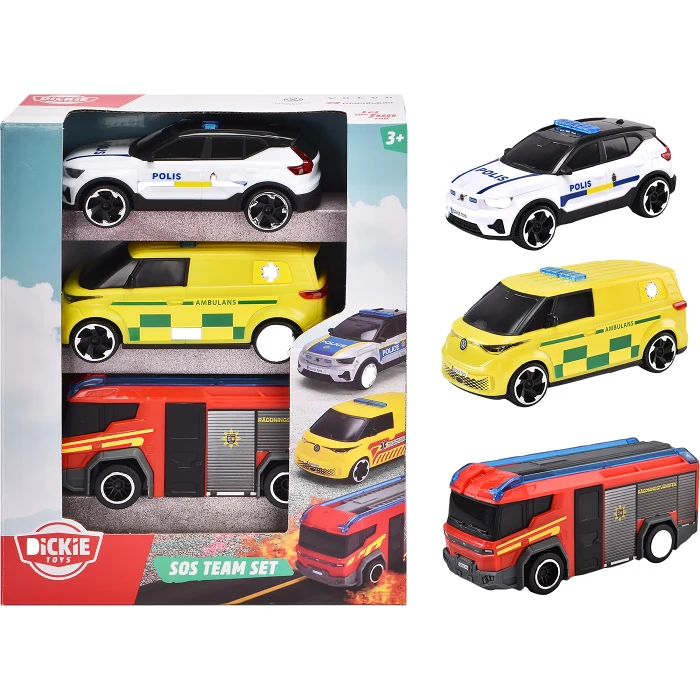 Bilar SOS Team 3-p 15,5cm Dickie Toys