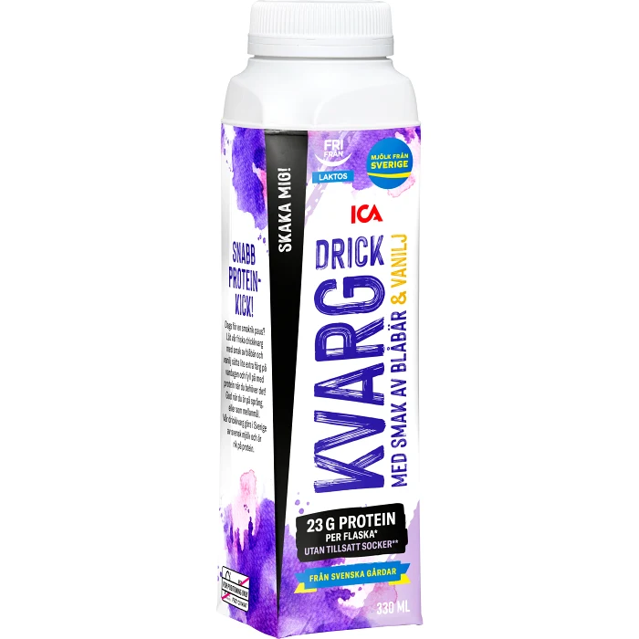 Drickkvarg Blåbär & Vanilj Laktosfri 330ml ICA