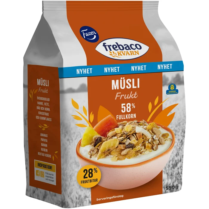 Müsli frukt 550g Frebaco Kvarn