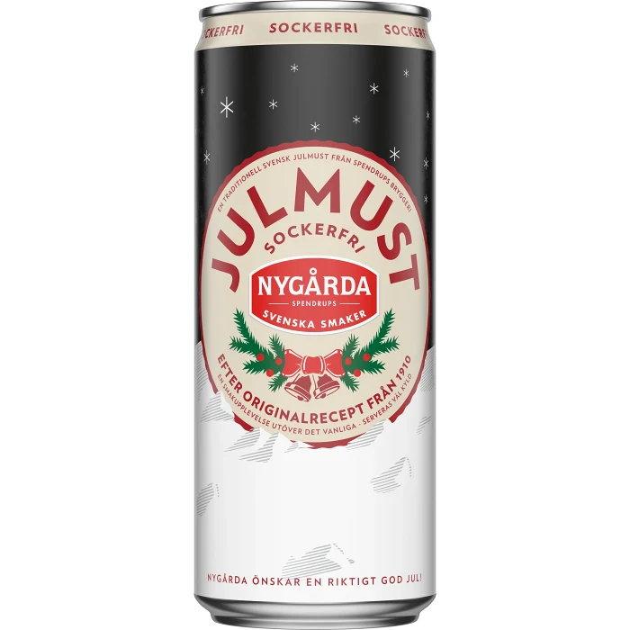 Julmust Sockerfri 33cl Nygårda