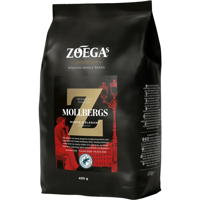 Kaffebönor Mollbergs blandning 450g Zoegas
