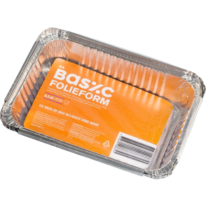 Folieform med lock 8,5dl 5-p ICA Basic