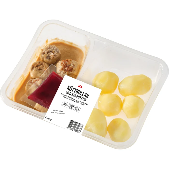 Färdigmat Köttbullar med Potatis Gräddsås 400g ICA