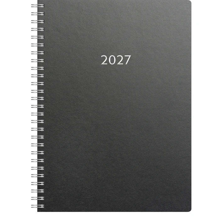 Kalender Week  2027 A5 svart kartong
