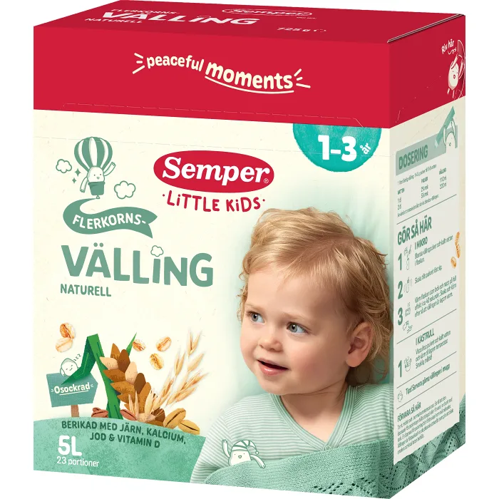 Flerkornsvälling naturell Från 2år 5l Semper