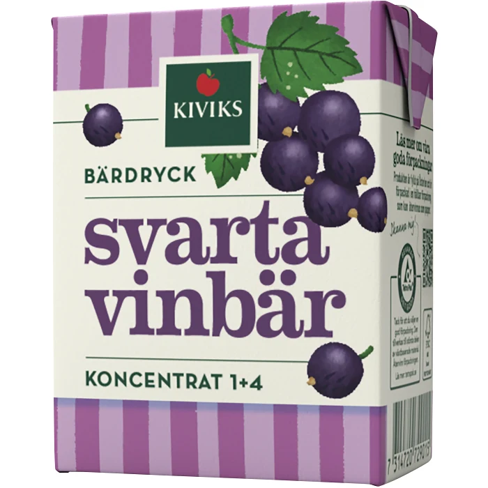 Lättdryck Svarta vinbär Koncentrat 2dl Kiviks