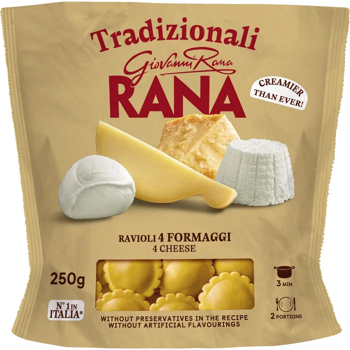 Färsk Pasta Ravioli 4 Ostar 250g Rana