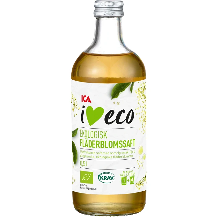 Fläderblomssaft 50cl KRAV ICA I love eco
