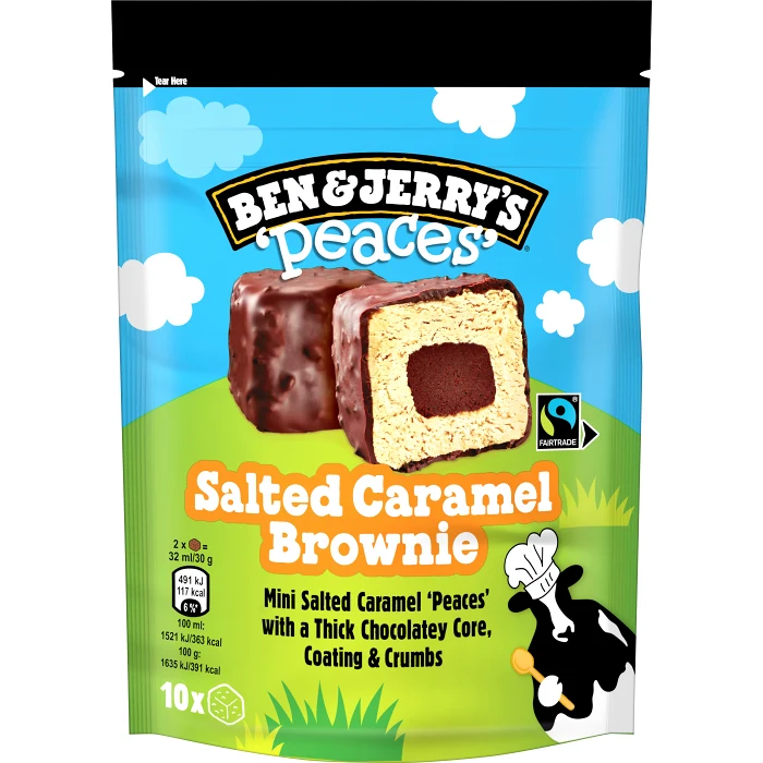 Glass Salted caramel brownie peaces 160ml Ben & Jerrys