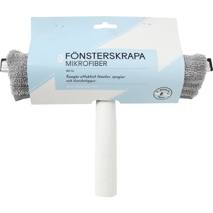 Fönsterskrapa mikrofiber Klick-in fäste ICA