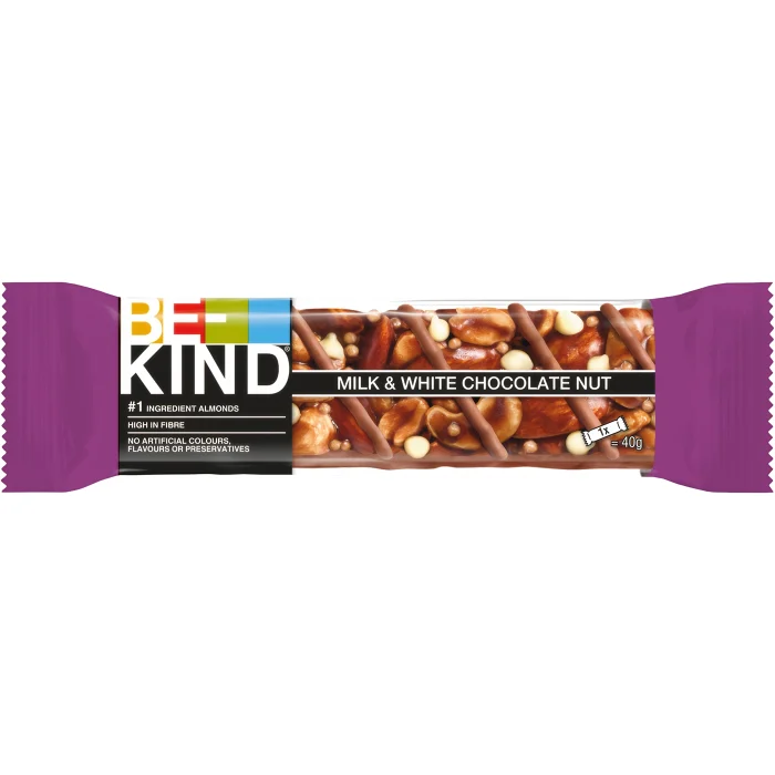 Nötbar Milk & White Chocolate Nut 1-p 40g BE-KIND