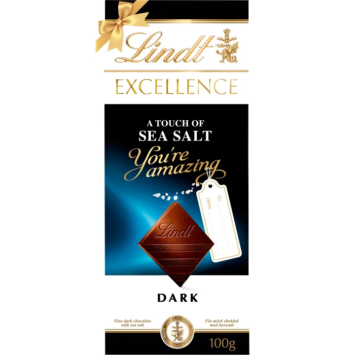 Chokladkaka Mörk Sea Salt EXCELLENCE Gifting Edt 100g Lindt