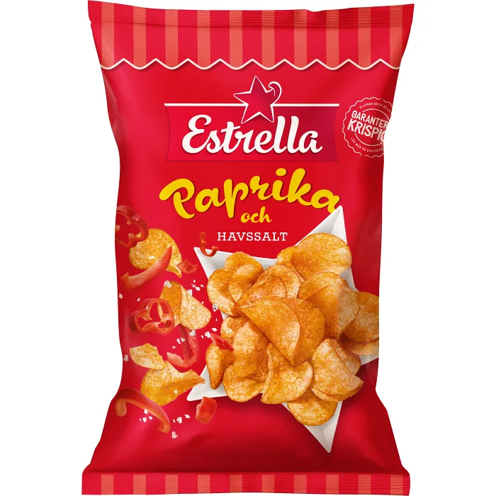 Chips Paprika & Havssalt 275g Estrella
