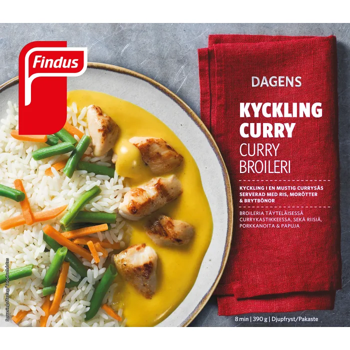 Kyckling curry 390g Findus