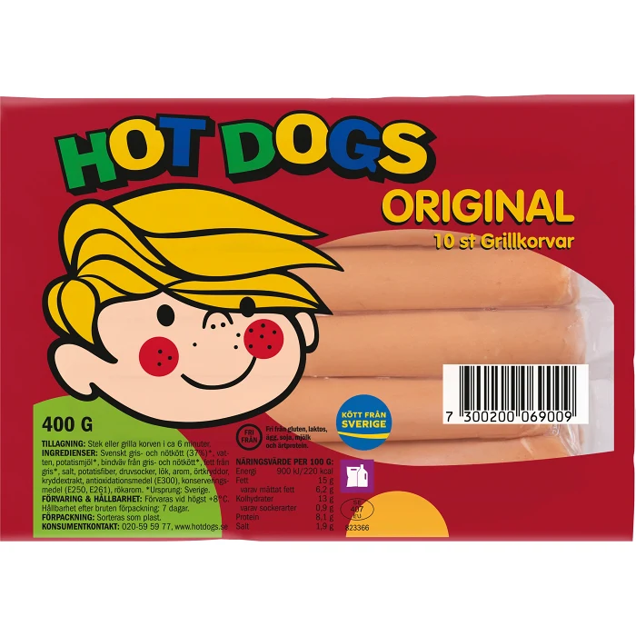 Grillkorv Hot Dogs 400g Hot Dogs