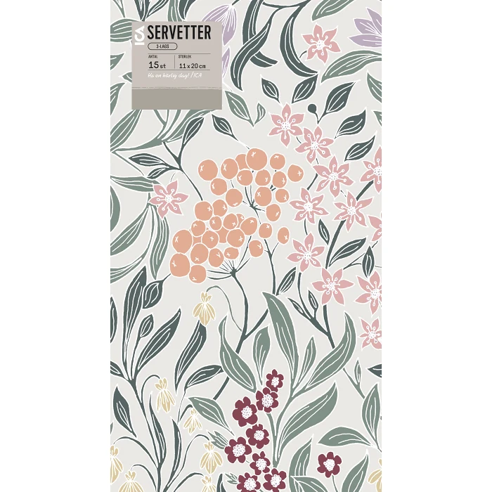 Servett 20cm Botanic