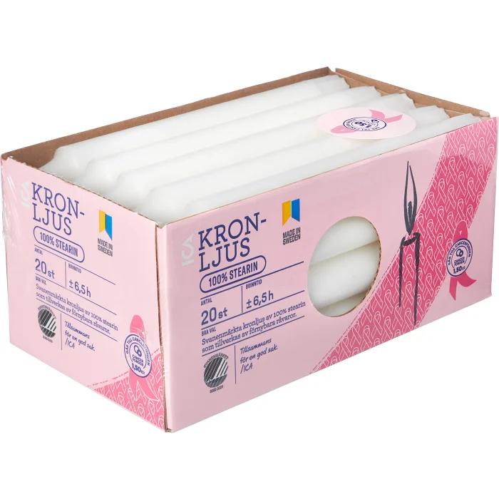 Kronljus Rosa Bandet 20p