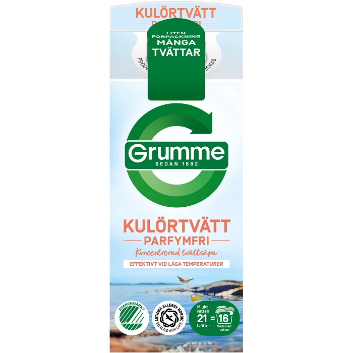 Tvättmedel Flytande Kulörtvätt Oparfymerad 750ml Grumme