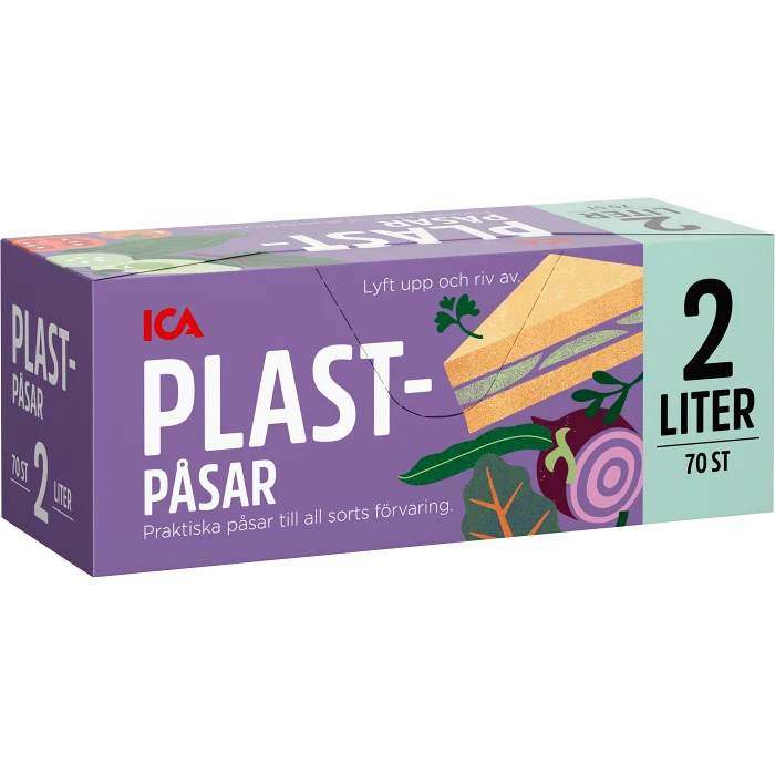 Plastpåsar 2l 70-p ICA