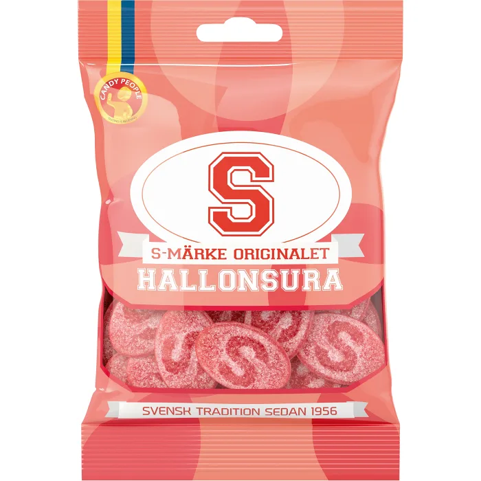 Gelegodis S-Märke Hallonsura 80g Candypeoploe