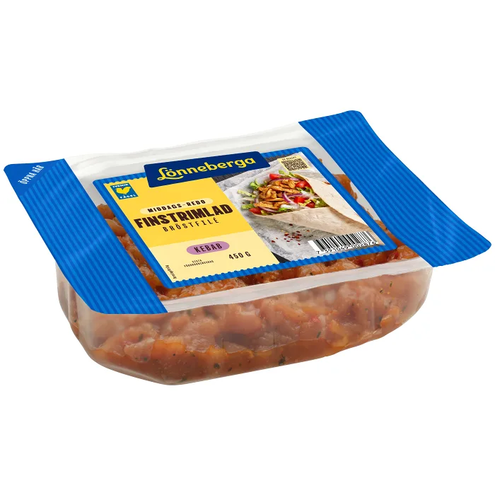 Kycklingbröstfilé Färsk Kebab Finstrimlad 450g Lönneberga
