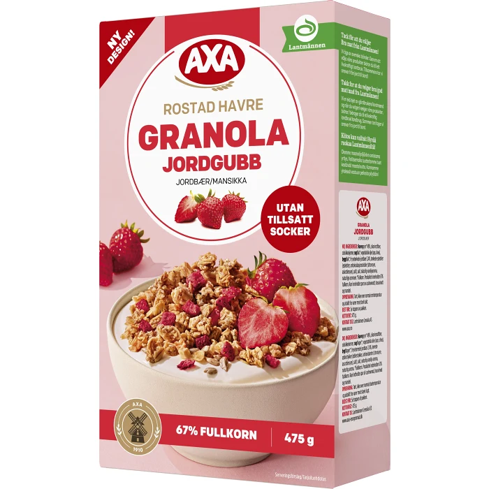Granola Strawberry & Sunflower Seed 475g AXA